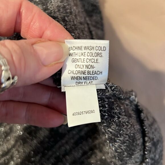 Apt9 size XL heathered grey 1 button front with rounded hem cardigan EUC - Picture 6 of 7